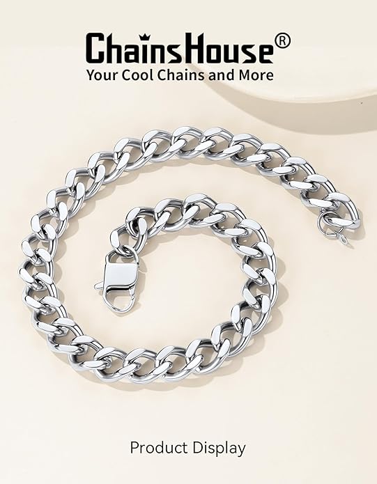 ChainsHouse Cuban Link Chain for Women Chunky Gold Necklace Stainless Steel/Gold Plated Choker Necklaces for Women, 12/16/20 mm Width Thick Chain Choker Punk Hip-Hop Jewelry,18-20"
