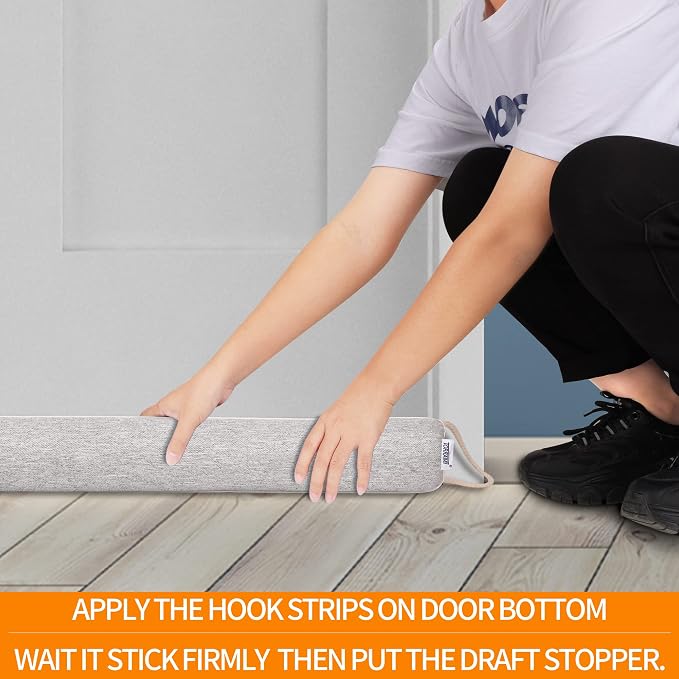 TORRAMI 32" Door Draft Stopper Under Bottom Insulation Noise Air Stopper 2.16LB - Image 5
