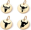 SM Design Western Charm Set of 4 – Stainless Steel Western Charms for Bracelets & Necklaces – Cowgirl, Ranch & Country Style Jewelry Charms – Western Gift for Women & Moms