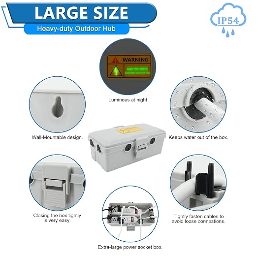 Grey Outdoor Electrical Box Waterproof, Medium Weatherproof | 10.3 x 5.9 x 3.7 - Image 7