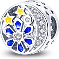 925 Sterling Silver Charms Bead for Bracelets Necklaces, Star Moon Crescent Sun Solar Pendent, Blue Ocean Starfish Shells Turtle Crab Starry Sea Cute Jewelry Birthday Gifts for Women Men