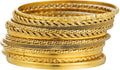 16Pcs Gold Bangle Bracelets for Women - Multi Layer Stackable Textured Bracelets Boho Jewelrys Set.