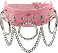 Eigso Vintage Punk Goth Studded Rivet Pu Leather Collar Choker Necklace with Spikes Adjustable