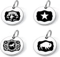 SM Design Western Charm Set of 4 – Stainless Steel Western Charms for Bracelets & Necklaces – Cowgirl, Ranch & Country Style Jewelry Charms – Western Gift for Women & Moms