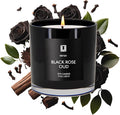 Lulu Candles Black Rose & Oud Scented Soy Jar Candle, 9 Oz. | Smells Floral and by LULUCANDLES