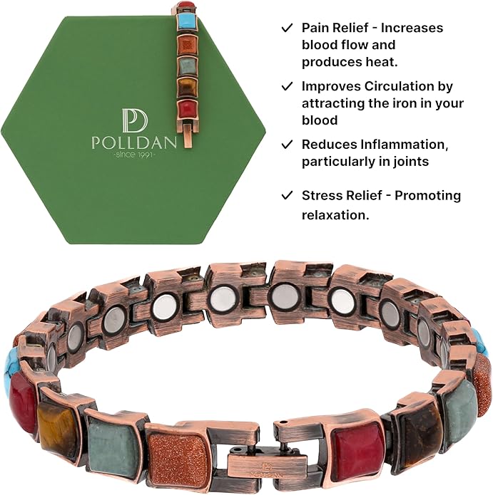 Copper Bracelets for Women - 6200 Gauss Power | 3X Strength Copper Bracelet | Magnetic Bracelets for Women - Adjustable Fit | 99.99% Pure Copper Bracelet for Women | Stylish Copper Jewelry