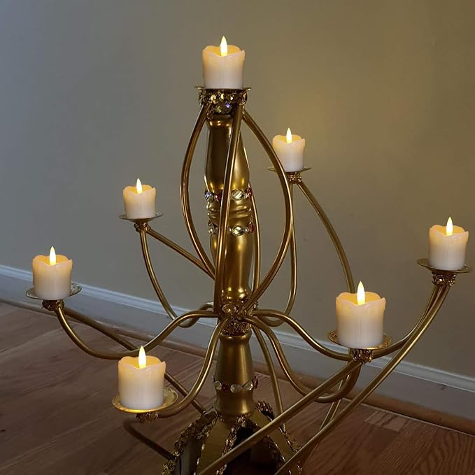 Homemory 2"x2" Real Wax Flameless LED Votive Candles, 6H Timer, 6 Pack | 400+ - Image 7