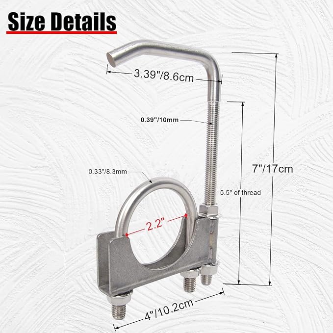 Stainless Steel 2 Inch Exhaust Clamps - Image 2