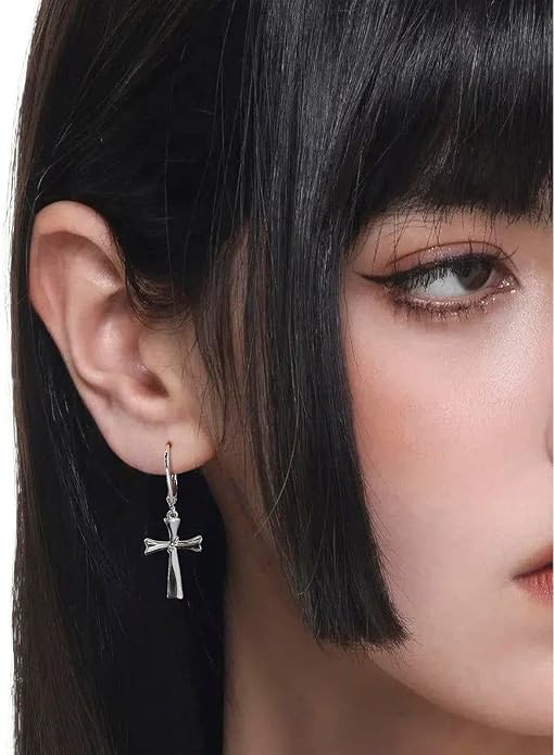 14K Gold Earring Cross Waterdrop Butterfly Heart Knot Earrings for Women Gold Silver Cross Leverback Drop Gold Silver Teardrop Hoop Dangle Earring White Gold Dangle Drop Earring