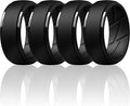 ThunderFit Men's Silicone Rings 10mm Wide 2.5mm Thick Rubber Bands, Breathable, Variety Multipack 1-10