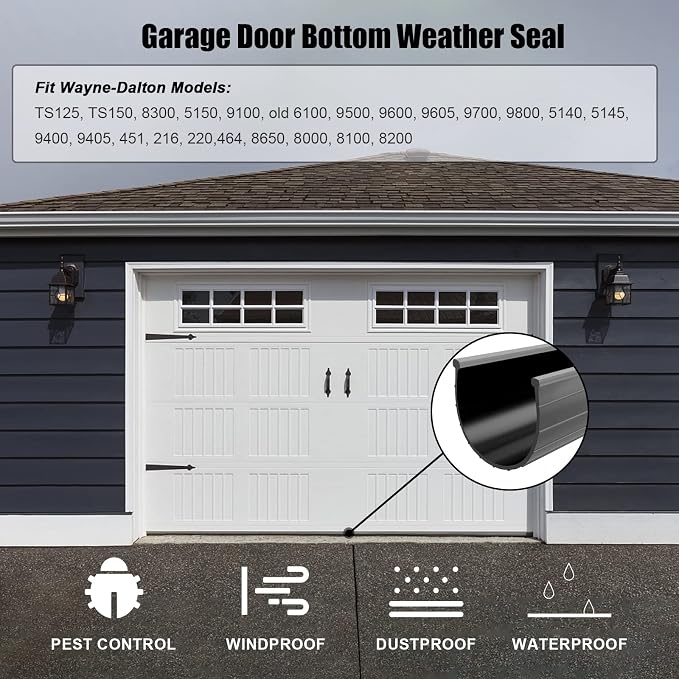 Replacement Wayne Dalton Garage Door Bottom Weather Seal 154448 | - Image 6