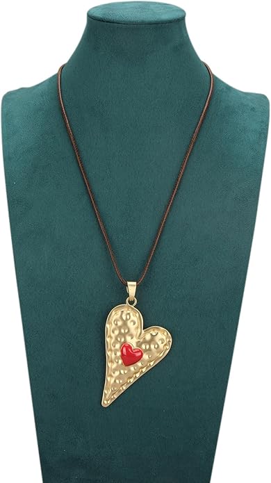 Women's Leather Long Necklace Bohemian Style Circle Retro Pendant Necklace Women's Jewelry