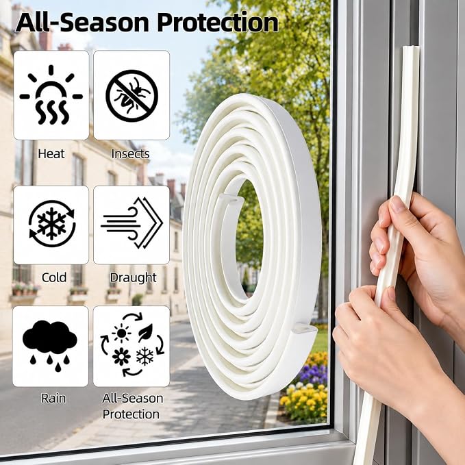 V Strip Weather Stripping Door Seal, Door Gap Filler - Image 8