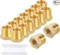 15 Pack Male to FeMale Adapters, 3/8" Male NPT x 1/8" FeMale NPT Brass Hex by Rebower