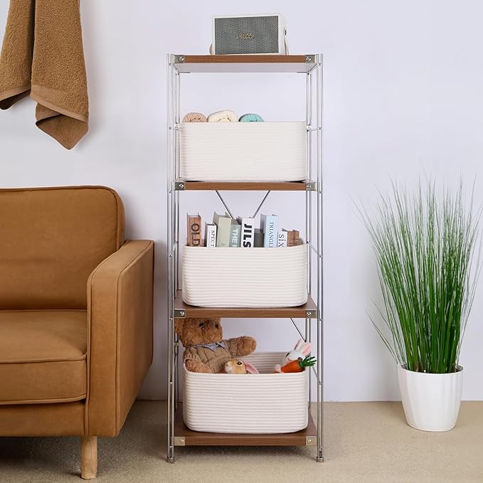 MiniArk Large Storage Baskets for Shelves, Baby Nursery, Toy Baskets Box - Image 4