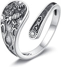 URONE Hummingbird/Bee/Scorpion/Moon Phase Spoon Ring Sterling Silver Thumb Ring Vintage Jewelry Gifts for Women