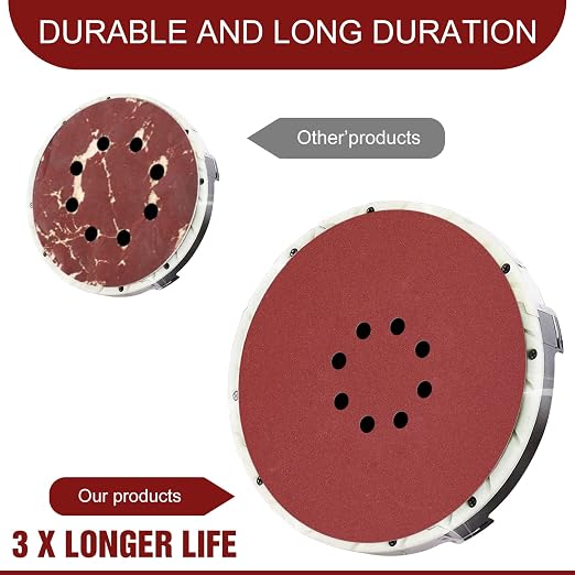9 inch Sanding Discs 240 Grit 8 Holes Hook and Loop Sandpaper - Image 6