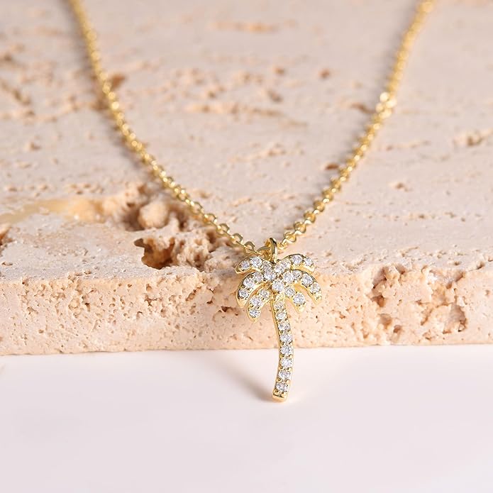 14K Gold Plated Dainty Pendant Butterfly Bead Boot Bee Baseball Flower Compass Airplane Heart Hummingbird Tree Necklace Simple Jewelry Gift for Women