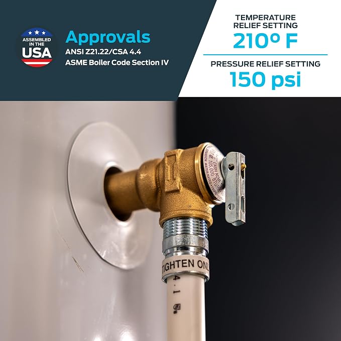 Cash Acme 3/4 Inch NCLX-5 Temperature and Pressure Relief Valve, Push to - Image 4
