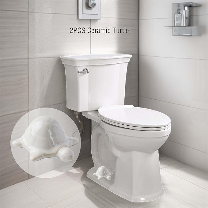 WANSHUNLMI Ceramic White Sea Turtle Toilet Floor Bolt Caps, Easy Installation - Image 5