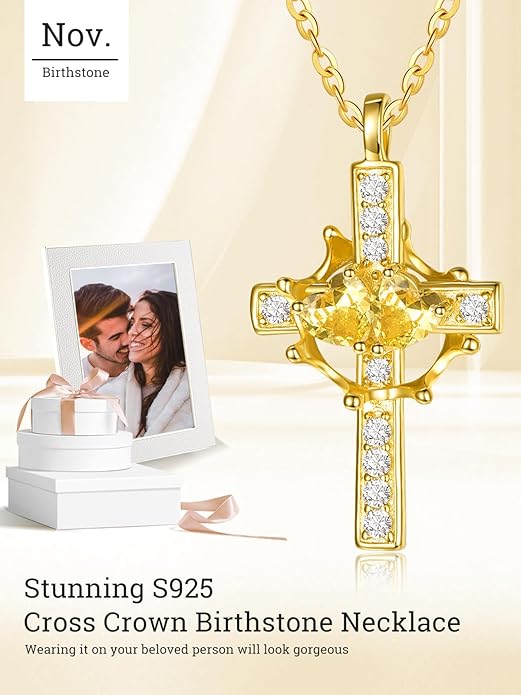 Valentine's Day Gifts for Wife 925 Sterling Silver Double Birthstone Pendant Necklaces I Love You for Always and Forever Necklace Anniversary Birthday Gifts for Wife Girlfriend Mom Her