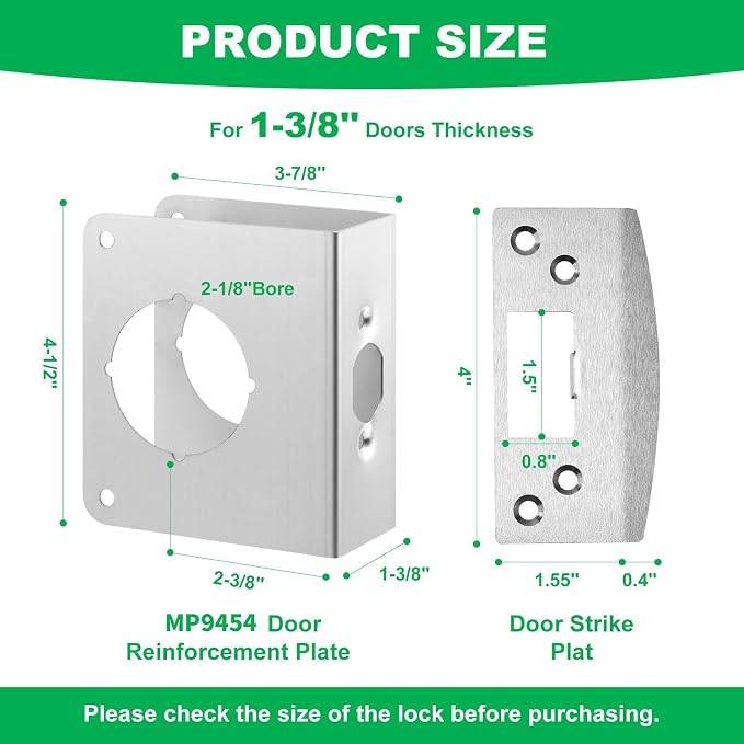MP9454 Reinforcement Plate & Strike Plate - Image 2