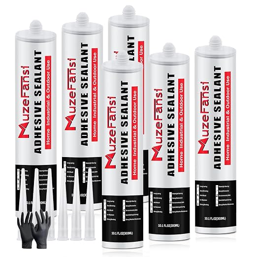 6 Pack Concrete Crack Filler, Self-Leveling Cement Crack Filler Waterproof by MuzeFansi