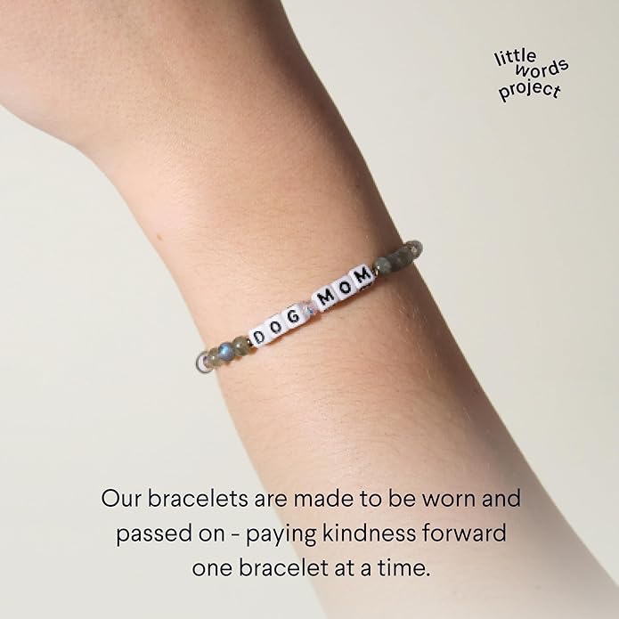 Little Words Project Mother's Day Gifts, The Original Word Bracelet, Made with Colorful Beads and Plated Brass Hardware, Handcrafted Design & Positive Message