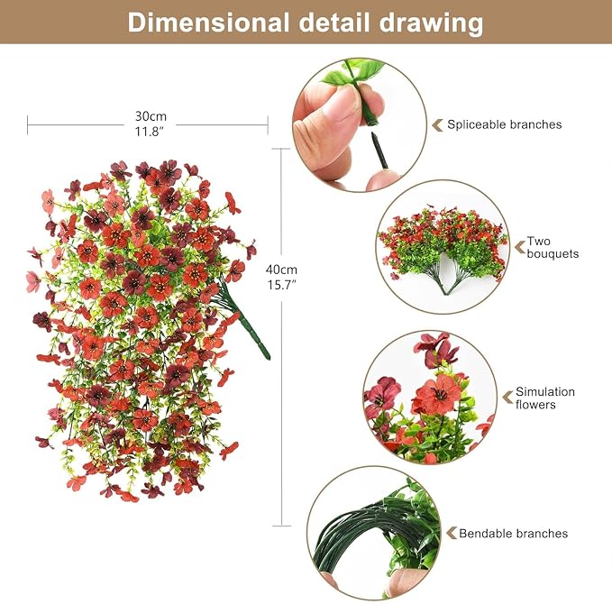 ZFProcess Artificial Hanging Flowers - Image 2