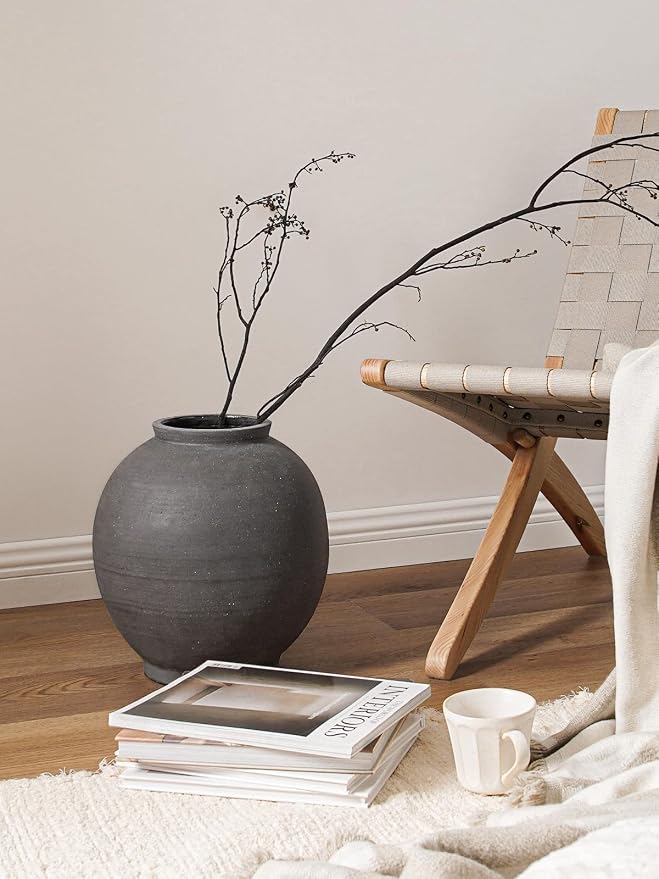 Black Ceramic Vase - Image 2