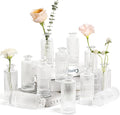 ComSaf Glass Small Bud Vases in Bulk 12 Pcs 5.2 Inch, Mini Bouquet Display by ComSaf