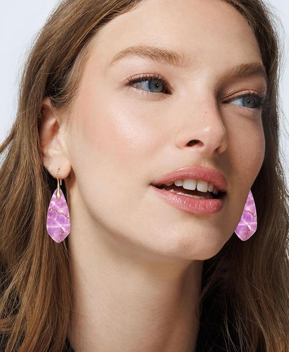 Natural Stone Earrings Multishape Dangle Drop Earrings Boho Stone Earring for Women
