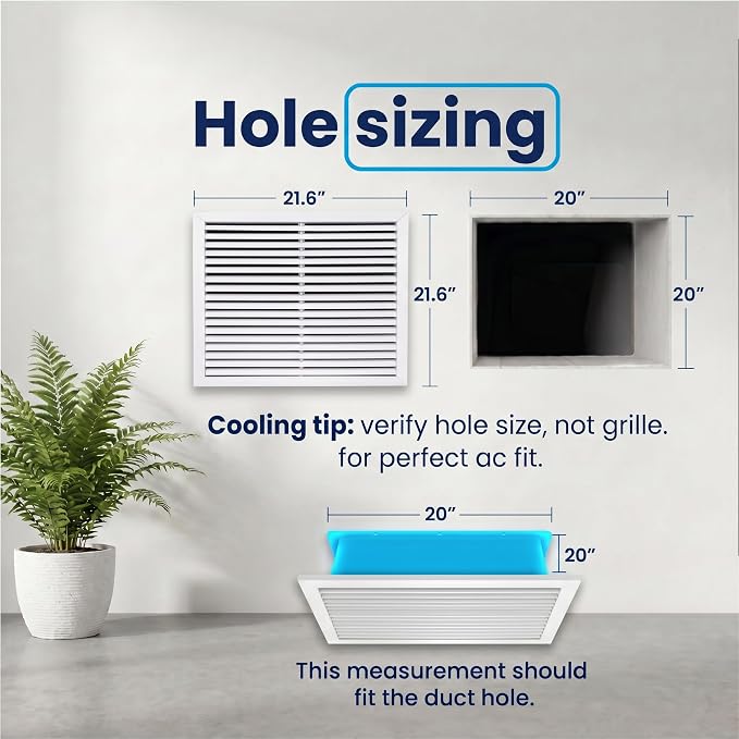 20x20 Aluminum Wall Ceiling Air Return Vent Cover HVAC Rustproof Grille - Image 3