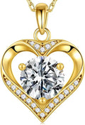 MOOSEA Valentines Day Gifts for Her - 925 Sterling Silver Heart Moissanite Pendant Necklace 1-3 Carat VVS1 Clarity Moissanite, Anniversary Birthday Gift for Women Mom Wife Girlfriend