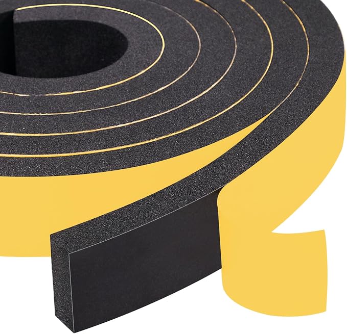 Yotache Foam Strips with Adhesive 1" W X 3/8" T, 13 Ft Length | New Adhesive by yotache