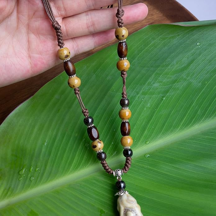 Boho Style Colorful Ceramic Bead Strand Necklace Adjustable Bohemian Jewelry Gift for Women, Fashion Clothing Matching Necklace
