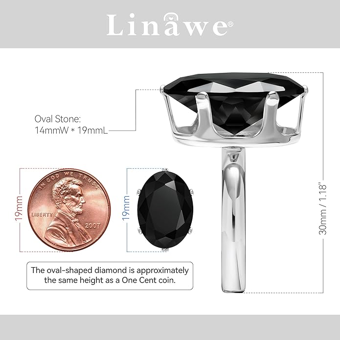 Linawe Cubic Zirconia Imitation Diamond Moissanite Rings for Women, 14K Gold/Rose Gold/Silver Adjustable Chunky Ring, Costume Rhinestone Jewelry for Wedding Engagement