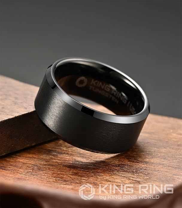 King Ring Tungsten 4/6/8/10mm Rings – Super Polished Matt Finish Tungsten Rings – Designed in USA