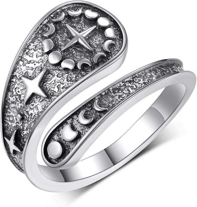 Thumb Rings for Women 925 Sterling Silver Adjustable Spoon Ring Vintage Thumb Jewelry Gifts for Women
