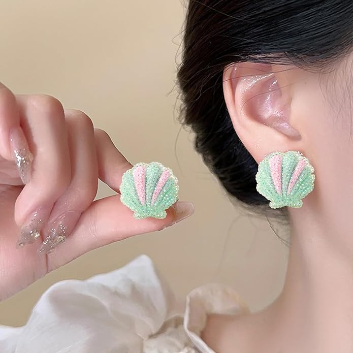 Seashell Starfish Earrings Beach Jewelry for Women Pearl Drop Shell Earrings Ocean Beachy Fashion Accessories Womens Summer Outfits 2026 Tropical Vacation Outfits Beach Vacation Clothes Dresses