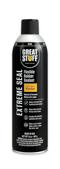 Great Stuff Extreme Seal Flexible Rubber Sealant Black 14 oz Aerosol by GREATSTUFF