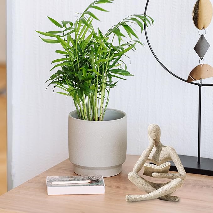 UTTCMK Bookshelf Decor Thinker Statue - Image 5