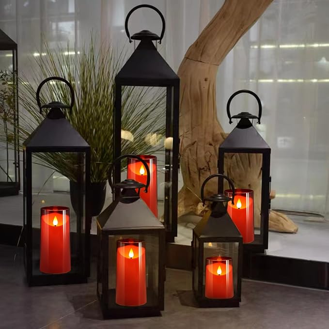NURADA Flameless Candles with Remote Timer: 3D Wick Battery Operated Led Pillar - Image 7