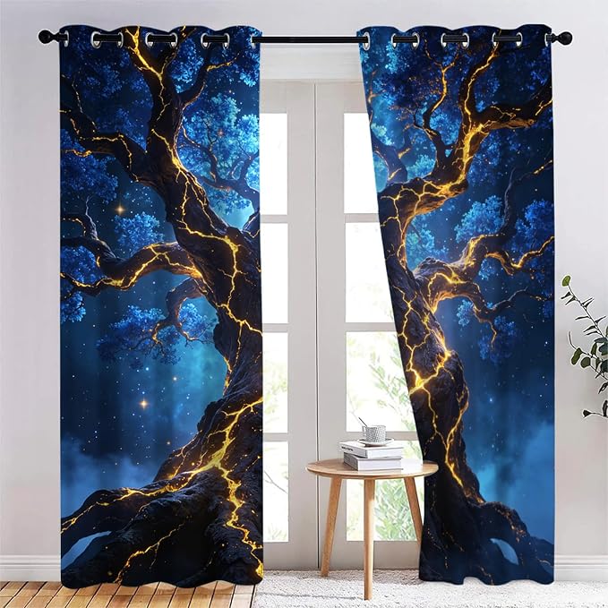 Ancient Trees in the Forest Blackout Curtains by Unknown