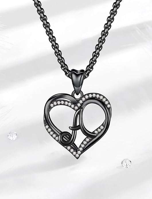 INFUSEU Unique Initial Necklaces for Women Girls Small Heart Letter Jewelry, Meaningful Personalized Gifts