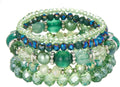 Noessla Beaded Boho Stretch Bracelet Colorful Stackable Crystal Beads Bracelets Trendy Costume Jewelry Mothers Day Gifts for Women