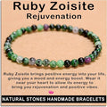 AD Beads Handmade Gemstone Stretch Elastic Bracelet Crystal Healing Reiki Nature's Beauty and Spiritual Essence Unisex