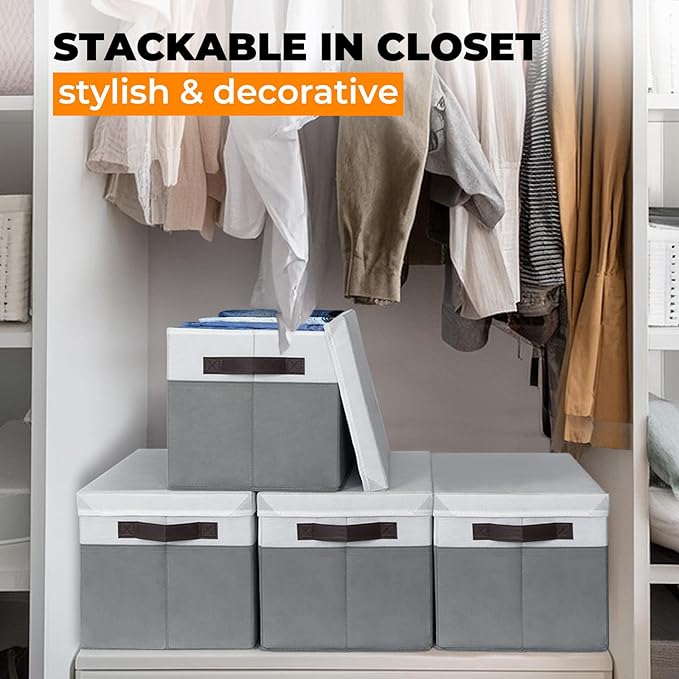 8 Pack Closet Storage Bins - Image 3
