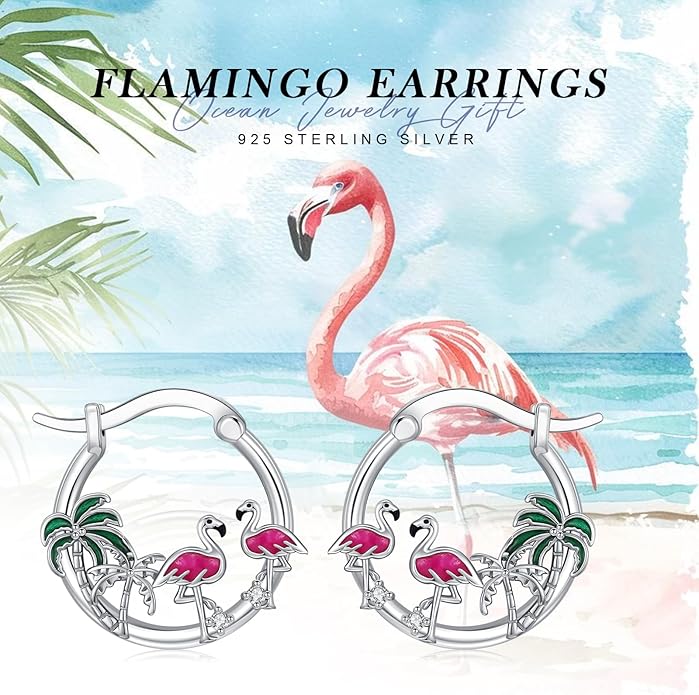 JUSTKIDSTOY Hypoallergenic Panda/Unicorn/Hummingbird/Dolphin Hoop Earrings for Women 925 Sterling Silver Animal Huggie Hoop Earrings Jewelry Gifts for Sensitive Ears
