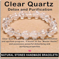 AD Beads Handmade Gemstone Stretch Elastic Bracelet Crystal Healing Reiki Nature's Beauty and Spiritual Essence Unisex